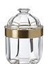  image of premier-housewares-small-acrylic-canister-with-gold-finish