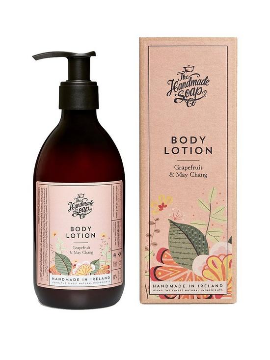 front image of the-handmade-soap-company-grapefruit-amp-may-chang-body-lotion-300ml