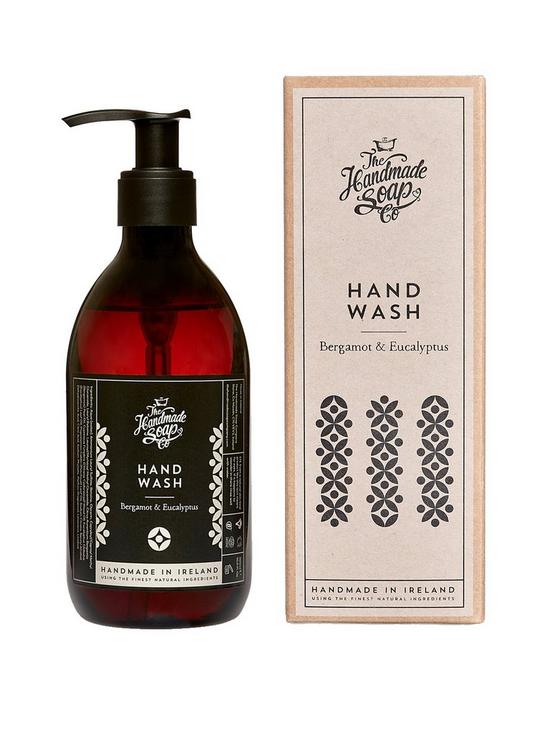 front image of the-handmade-soap-company-art-deco-bergamot-amp-eucalyptus-hand-wash-300ml