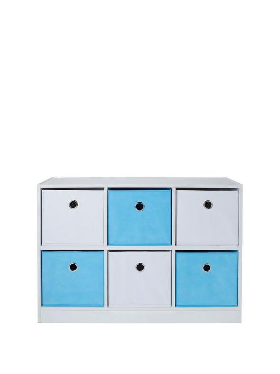 front image of lloyd-pascal-6-cube-storage-unit-bluewhite