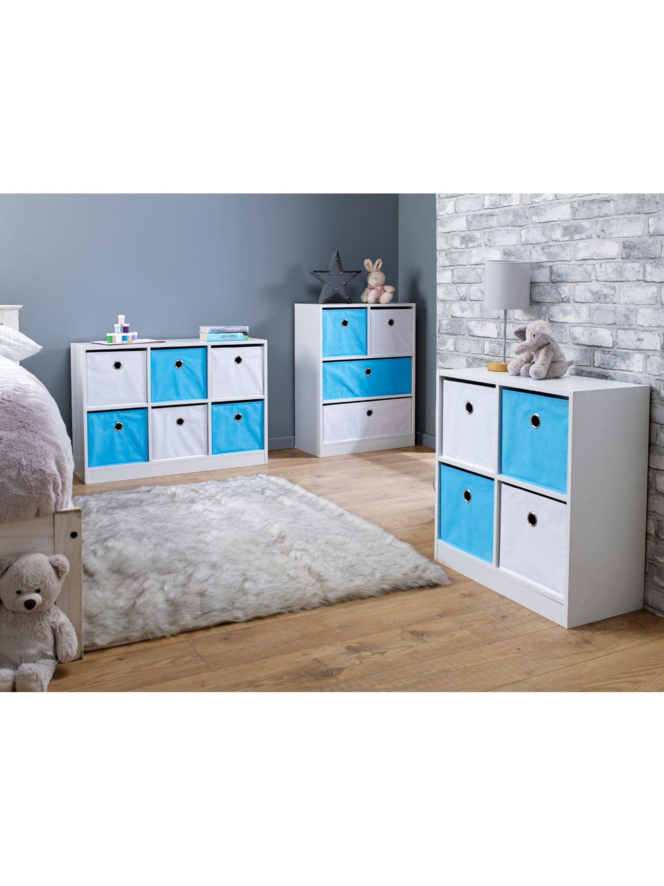 white childrens storage units