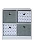  image of lloyd-pascal-4-cube-storage-unit-with-hearts-greywhite