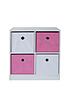  image of lloyd-pascal-4-cube-storage-unit-pinkwhite