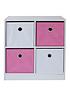  image of lloyd-pascal-pascal-cube-2-2-kids-storage-unit-pinkwhite