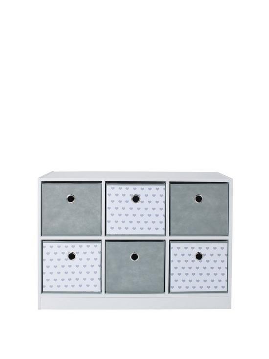 front image of lloyd-pascal-6-cube-storage-unit-with-hearts