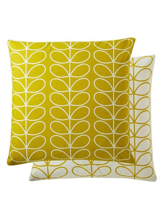 front image of orla-kiely-house-small-linear-stem-cushion
