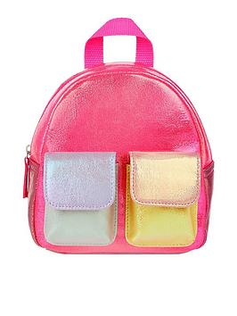 Accessorize Accessorize Girls Colourblock Metallic Mini Backpack - Multi Picture