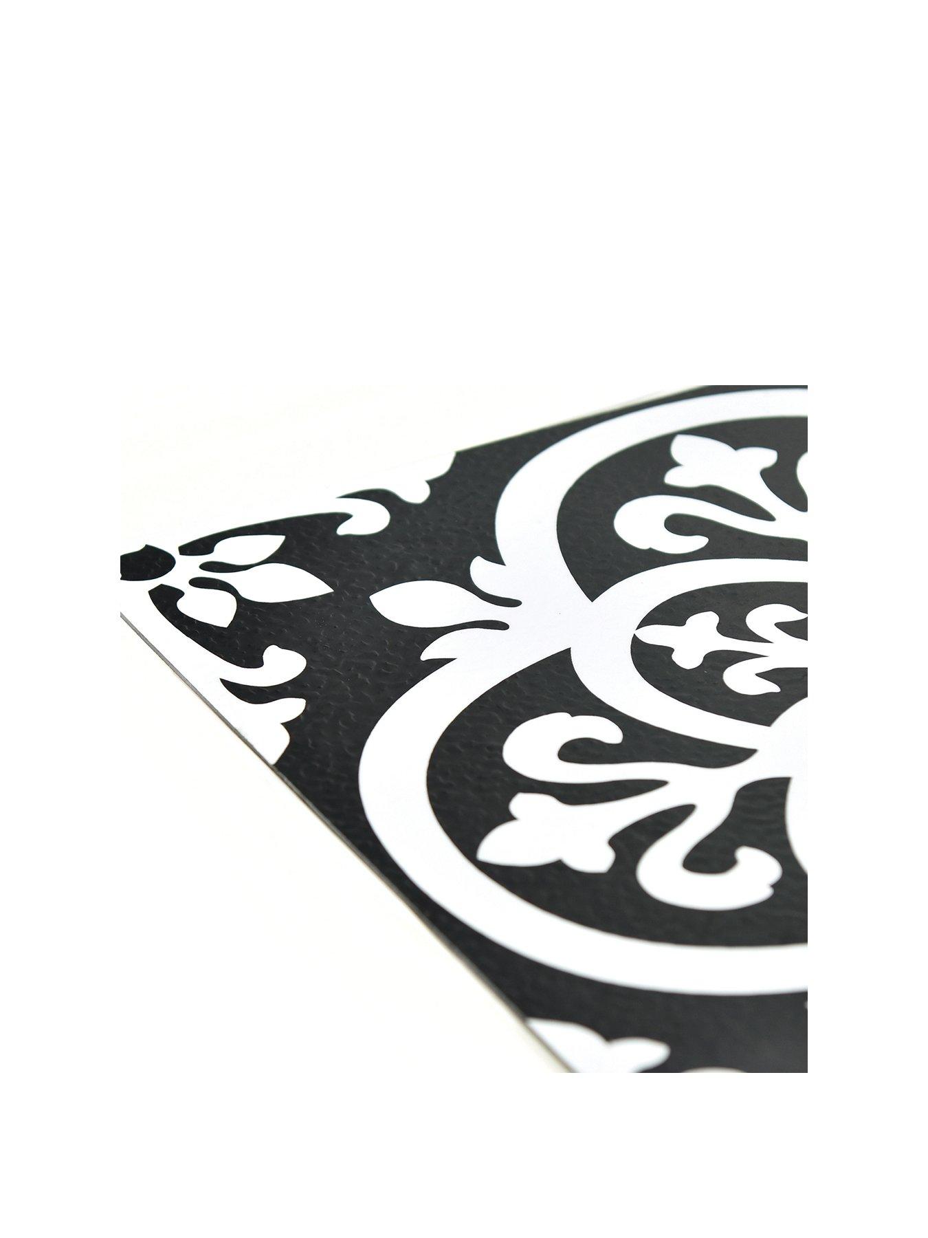Image 2 of 3 of Floor Pops Pack of 10 Gothic Peel &amp; Stick Floor Tiles