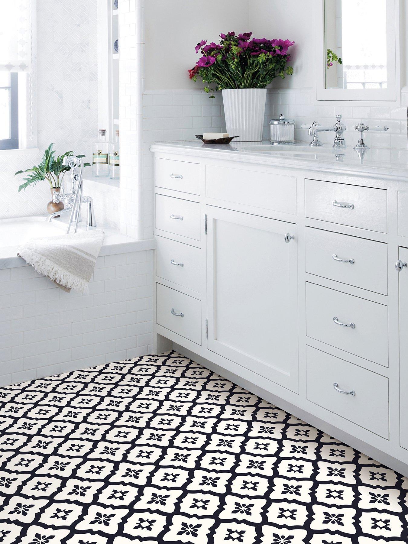 Floor Pops Pack of 10 Comet Peel  &  Stick Floor Tiles