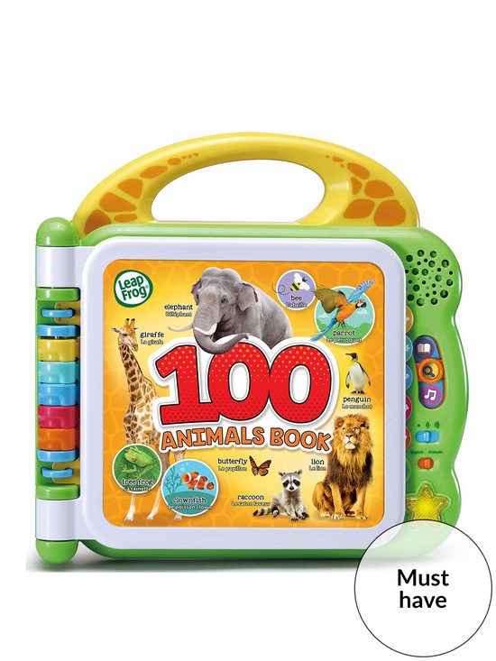 front image of leapfrog-100-words-animal-book