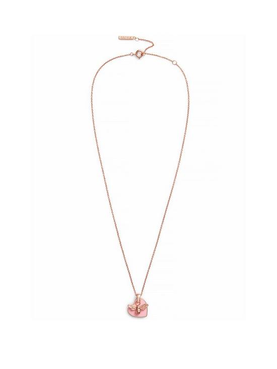 front image of olivia-burton-you-have-my-heart-necklace-pink-rose-gold