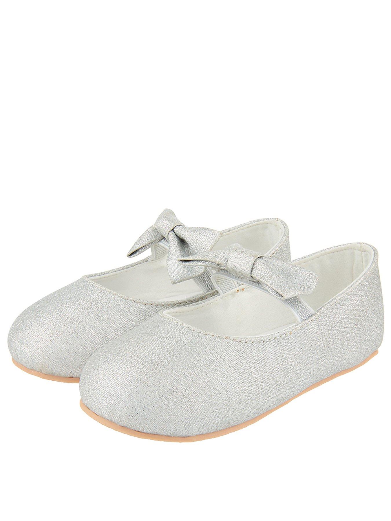 monsoon girls silver shoes