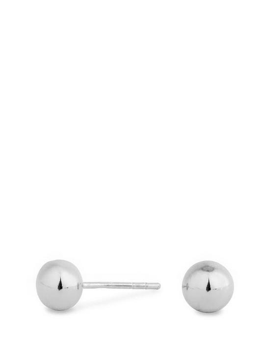 front image of simply-silver-sterling-silver-925-polished-5mm-ball-stud-earrings