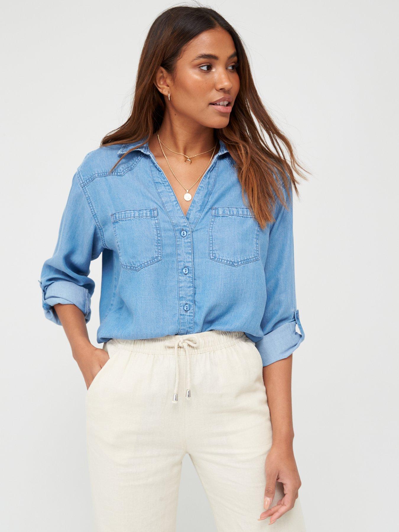 soft denim shirt womens
