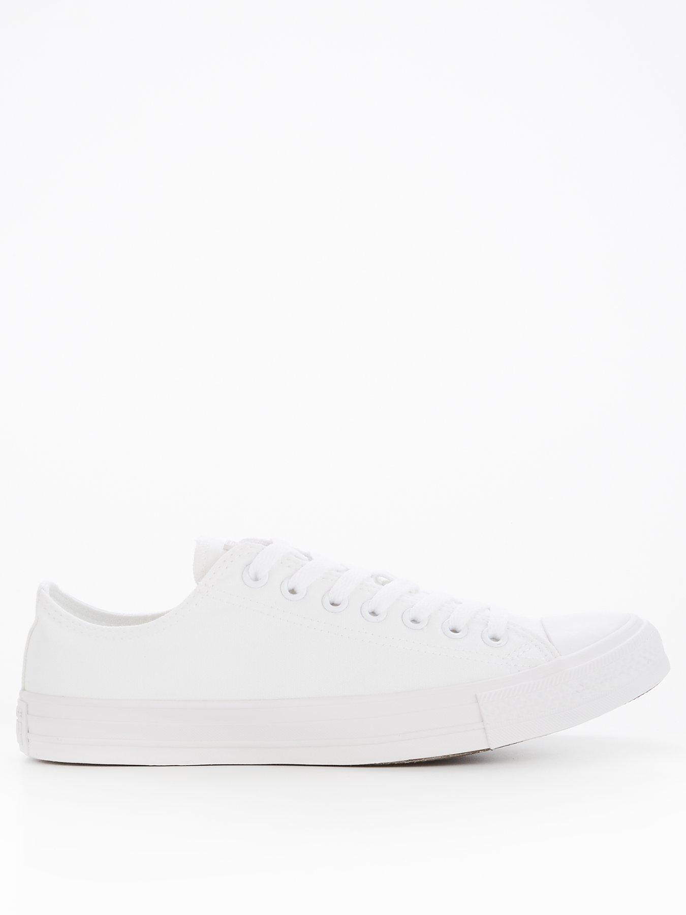 front image of converse-mens-canvas-hi-top-trainers-white
