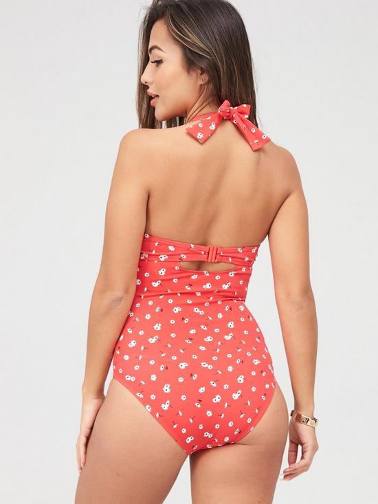 back image of pour-moi-sunset-beach-underwired-swimsuit-multi