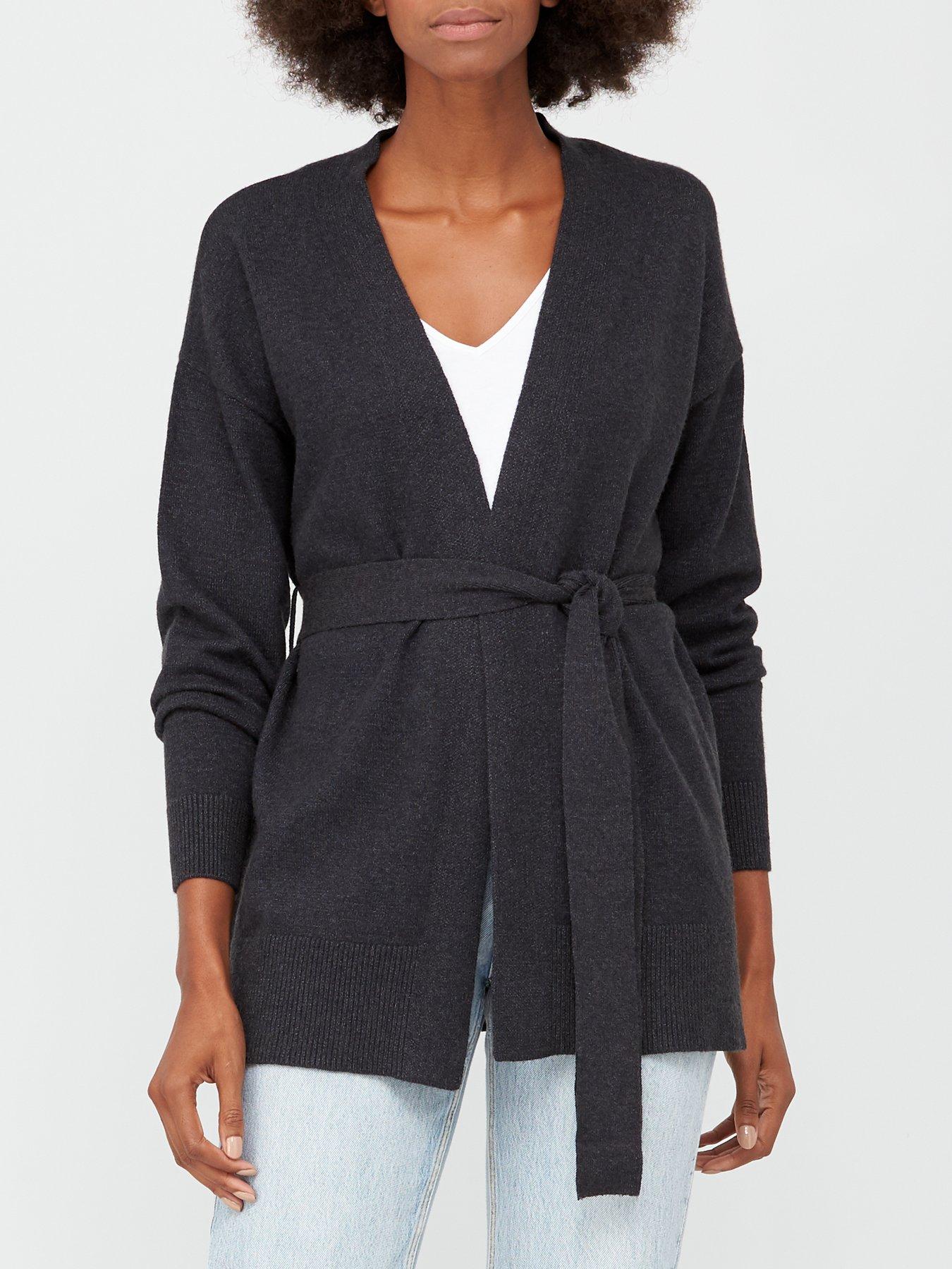 charcoal grey cardigan womens