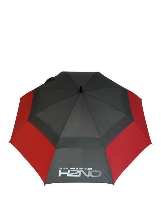 stillFront image of sun-mountain-h2no-dual-canopy-windproof-large-golf-umbrella-68-172cm-auto-opening-fibreglass-frame-uv-protection-redgrey