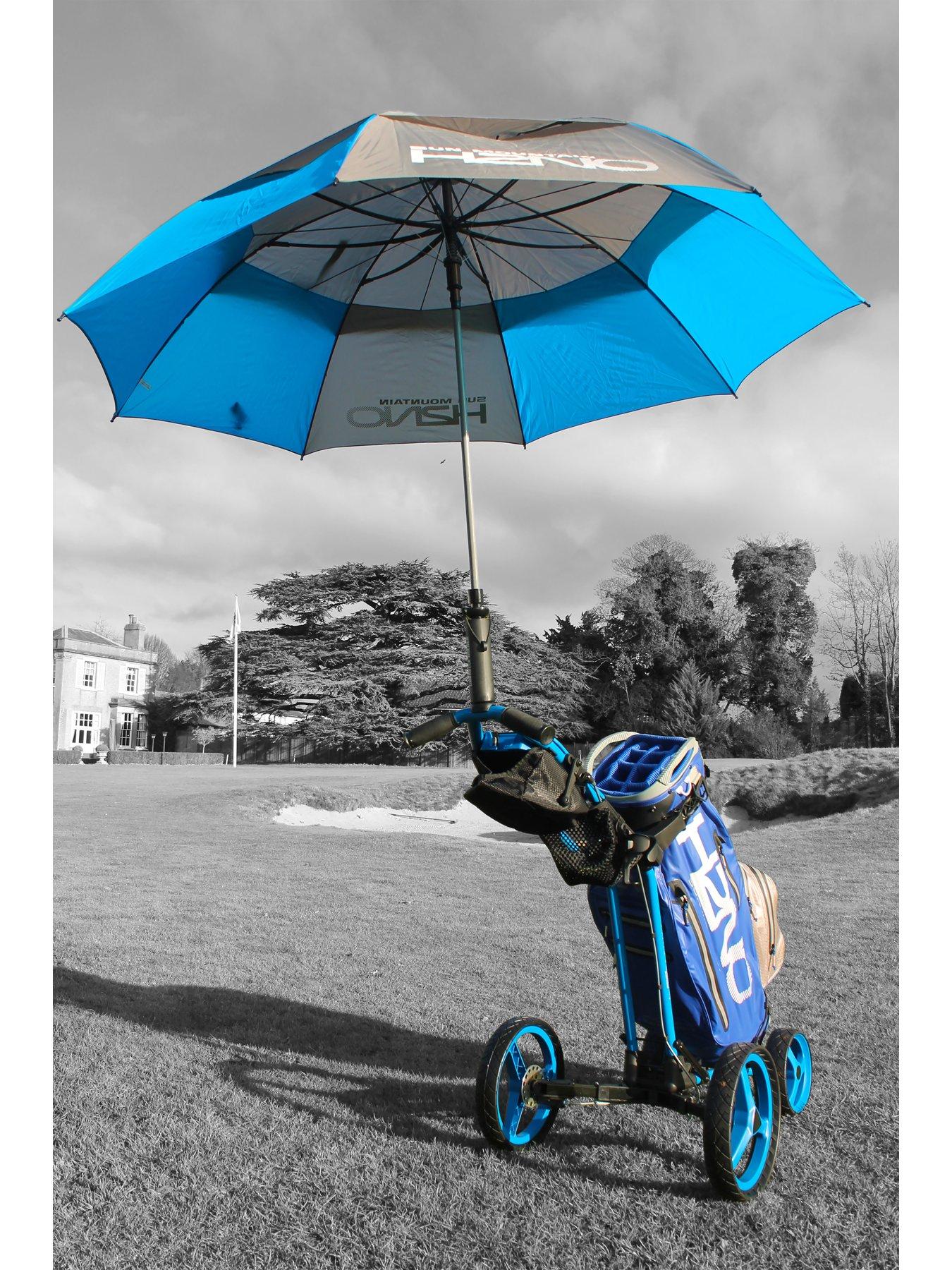  image of sun-mountain-h2no-dual-canopy-windproof-large-golf-umbrella-68-172cm-auto-opening-fibreglass-frame-uv-protection-redgrey