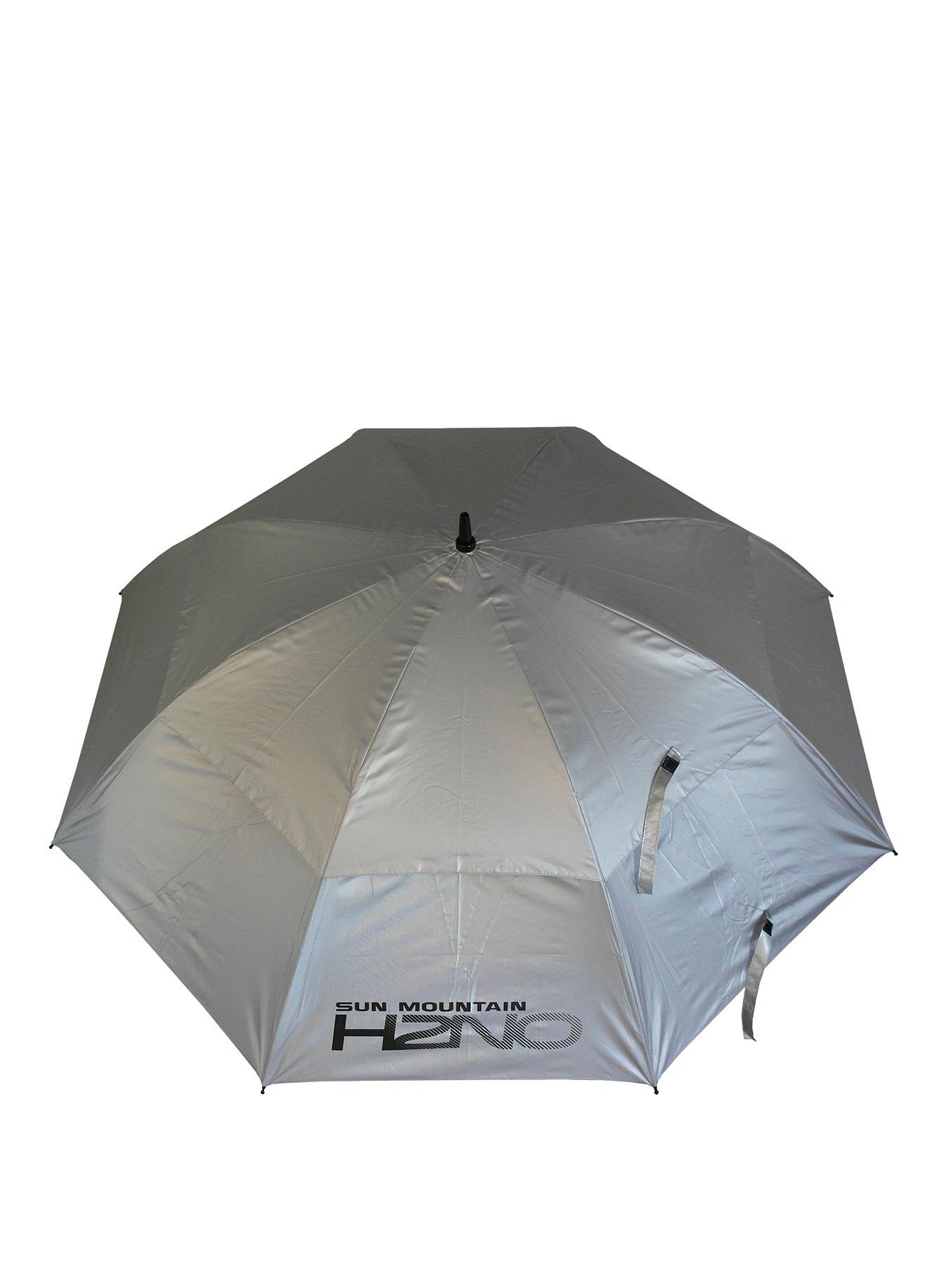 image of sun-mountain-h2no-dual-canopy-windproof-large-golf-umbrella-68-172cm-auto-opening-fibreglass-frame-uv-protection-ultraviolet-silver