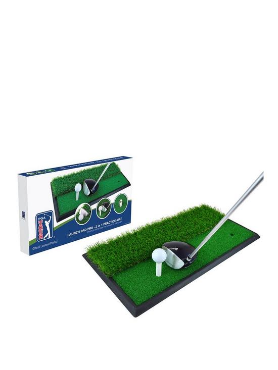 front image of pga-tour-launch-pad-pro-2-in-1-practice-mat