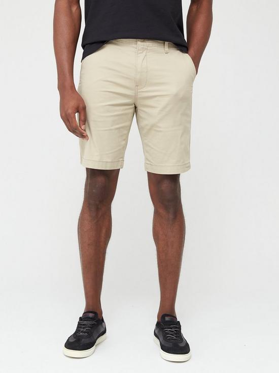 front image of levis-standard-taper-fit-chino-shorts-microsand