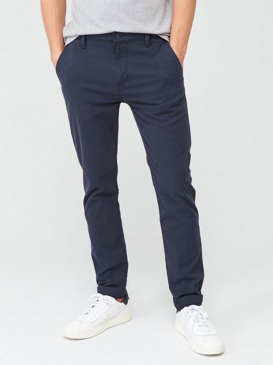 front image of levis-slim-taper-fit-chinos-baltic-navy