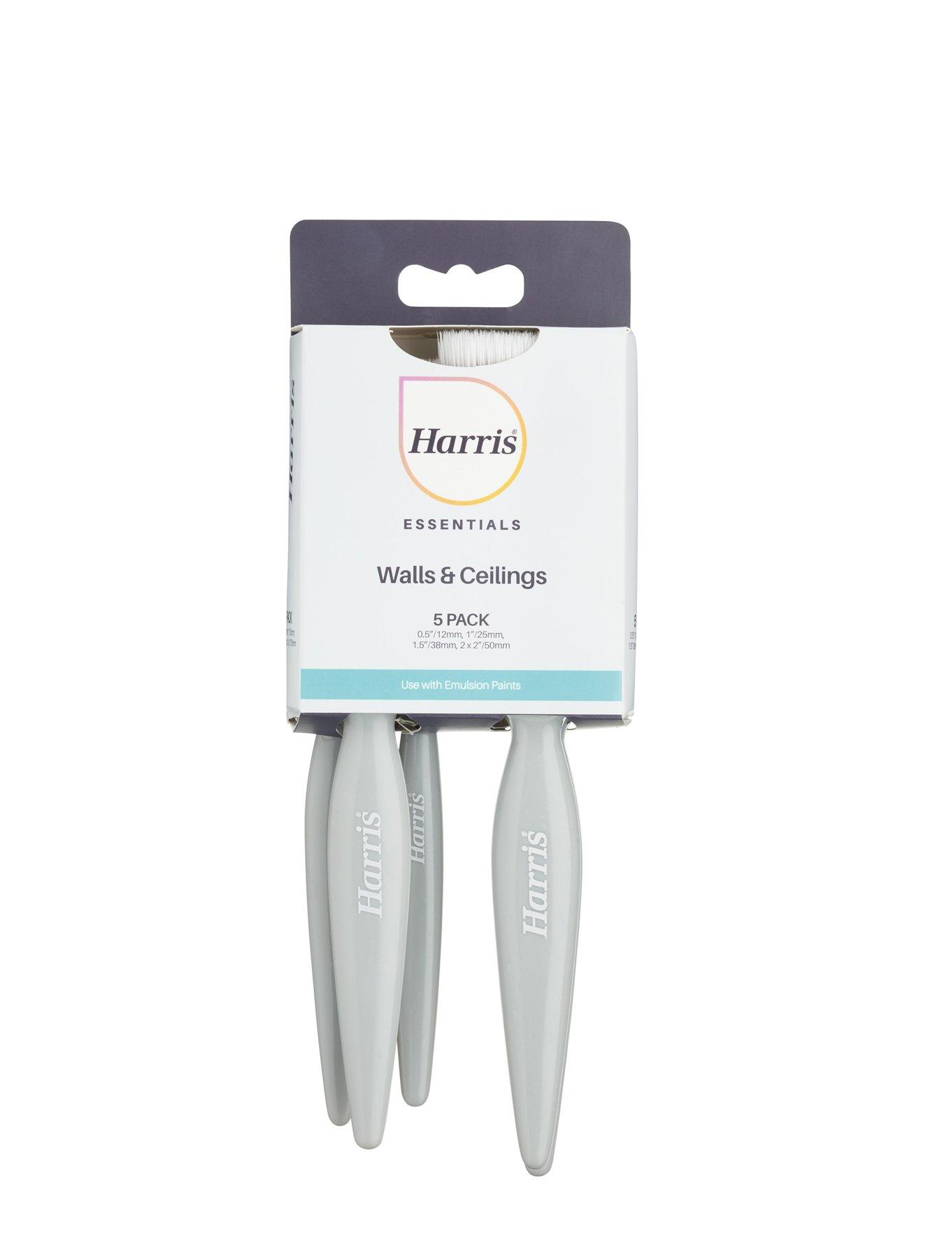 Image 2 of 3 of Harris Essentials Walls &amp; Ceilings Paint Brushes 5 Pack