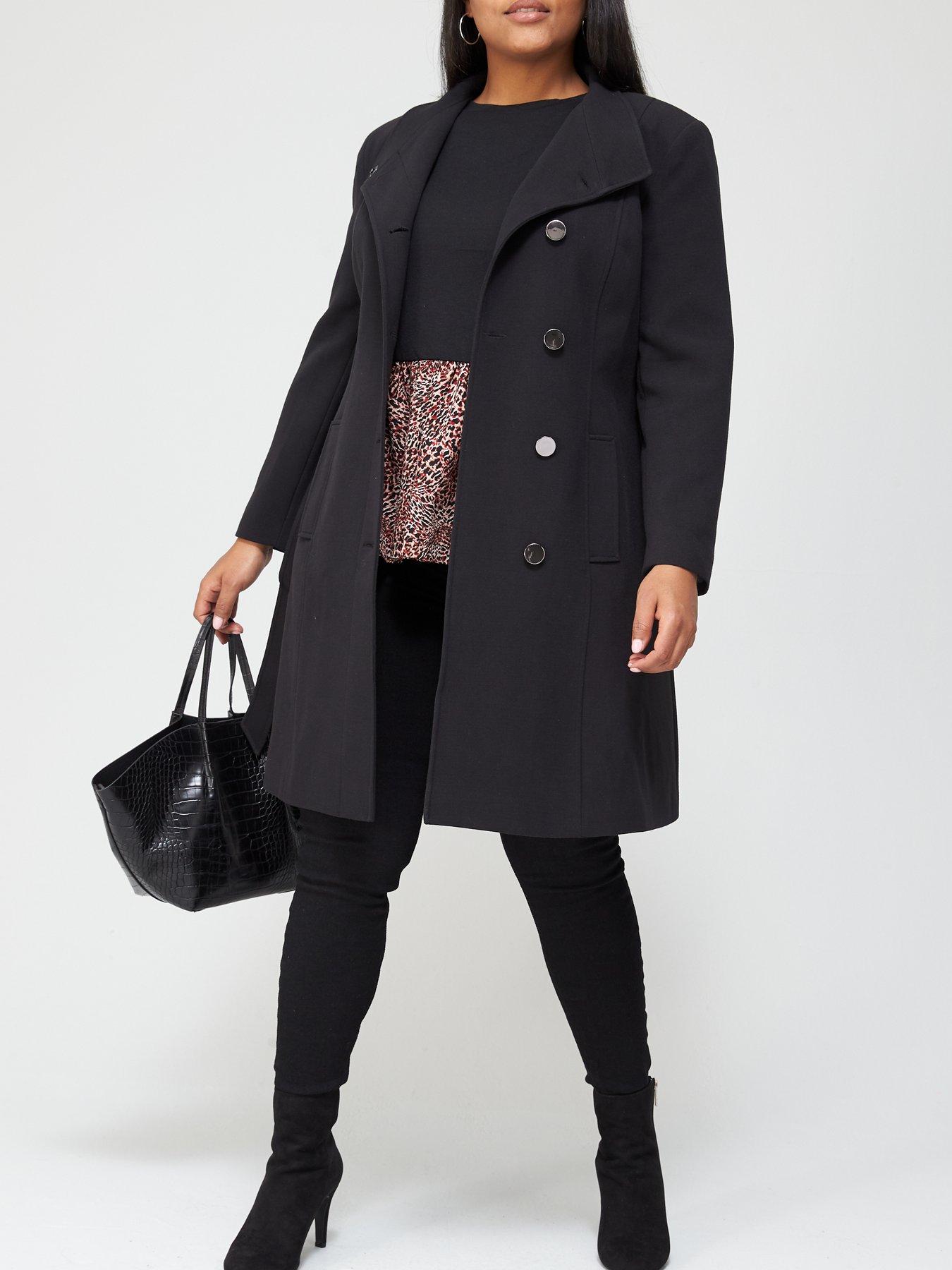 black belted formal coat