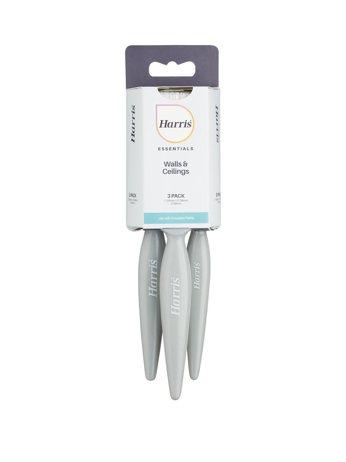 Harris Essentials Walls  &  Ceilings Paint Brushes 3 Pack