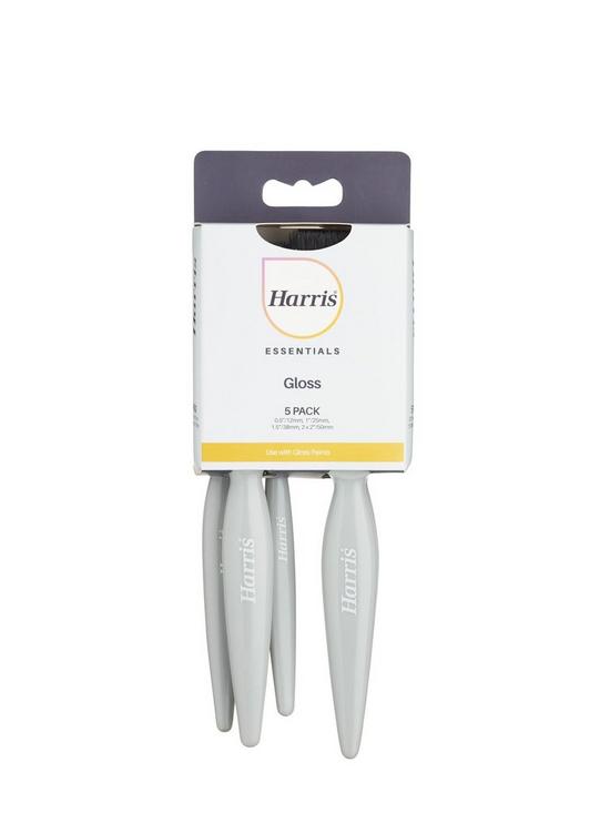 stillFront image of harris-essentials-woodwork-gloss-paint-brushes-5-pack