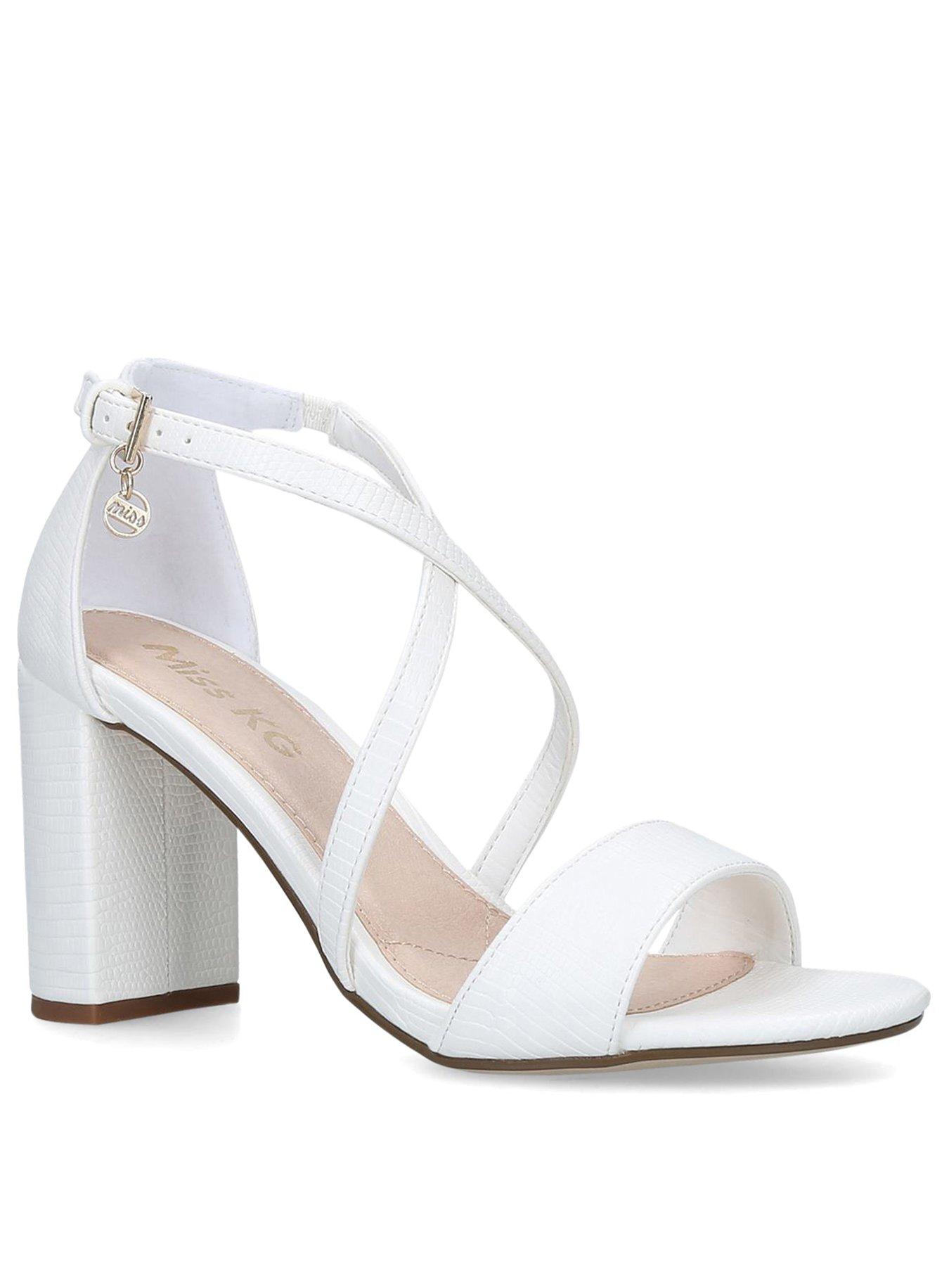 Heeled Sandals | White | Sandals \u0026 flip 