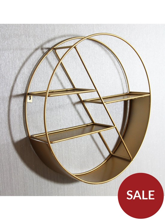 stillFront image of arthouse-circular-gold-shelf