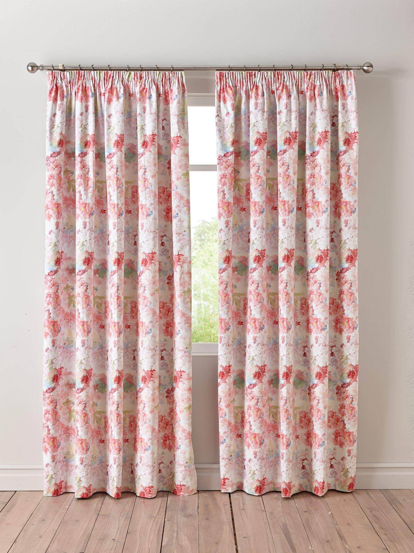 Wendy Tait Blossom Blackout 3 Inch Pleated Curtains Littlewoods Com