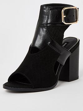 River Island River Island Cut Out Shoe Boots - Black Picture