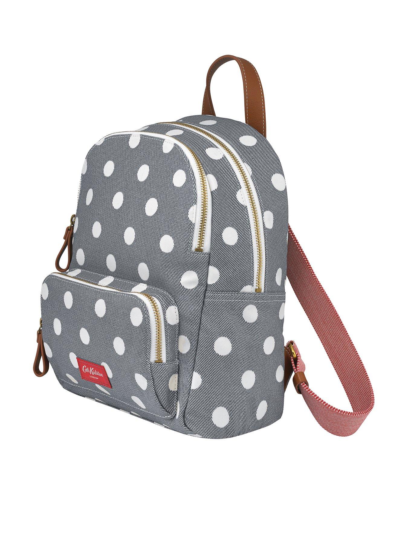 cath kidston button spot multi pocket backpack