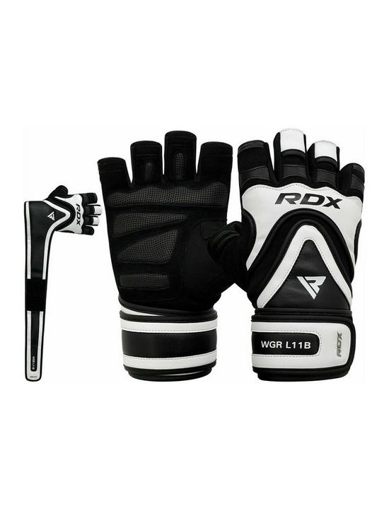 back image of rdx-weight-lifting-gym-gloves-long-strap-lxl