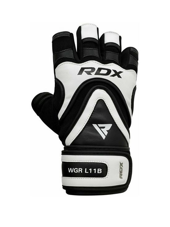 front image of rdx-weight-lifting-gym-gloves-long-strap-ml