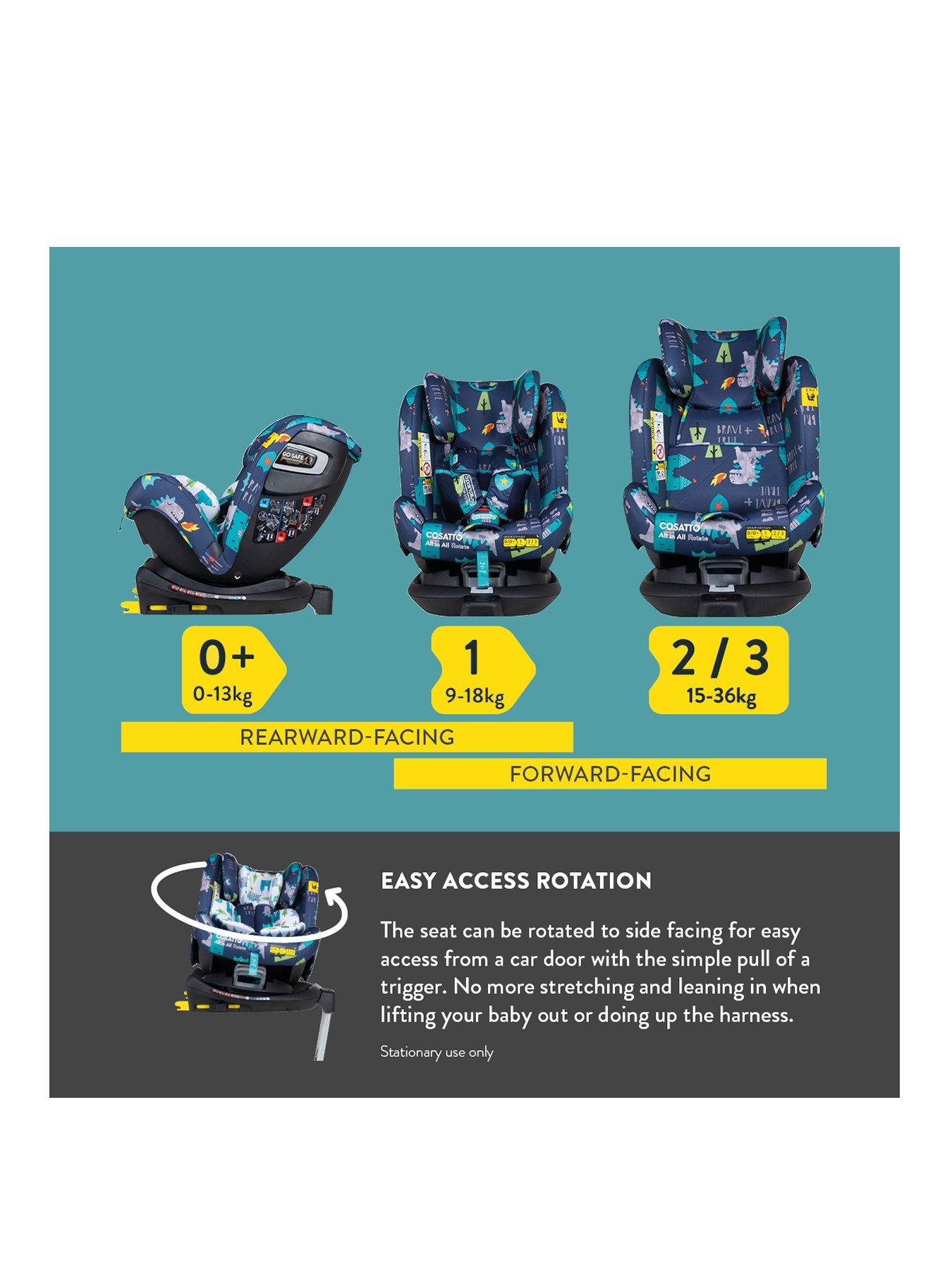 Image 3 of 8 of Cosatto All in All 360 Rotate Group 0+ 1/2/3, ISOFIX / Belt Fitted Car Seat