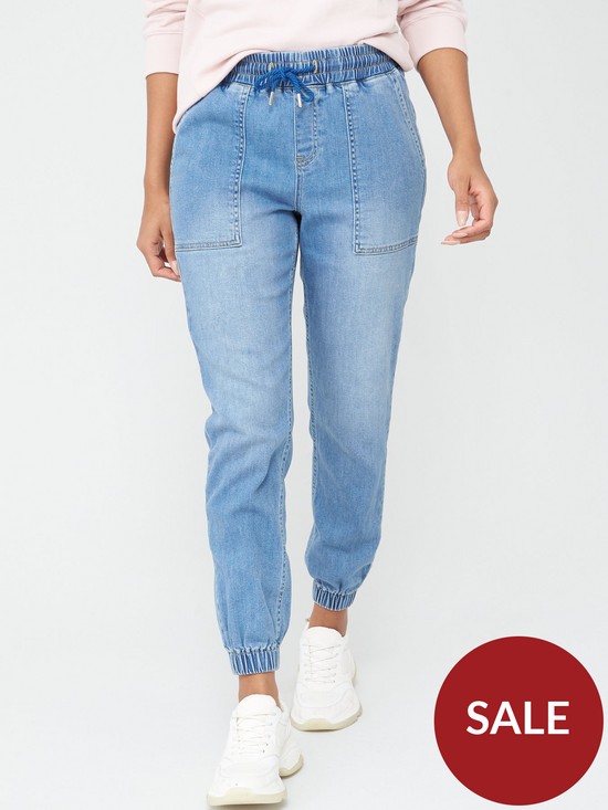 front image of v-by-very-denim-jogger-mid-wash