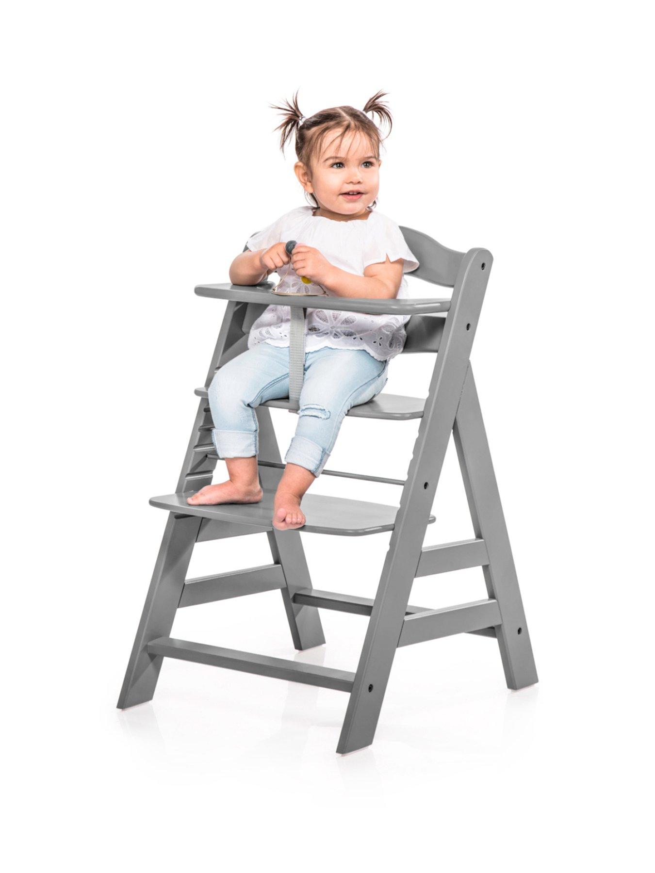 Hauck Alpha+ Wooden Highchair Grey Littlewoods