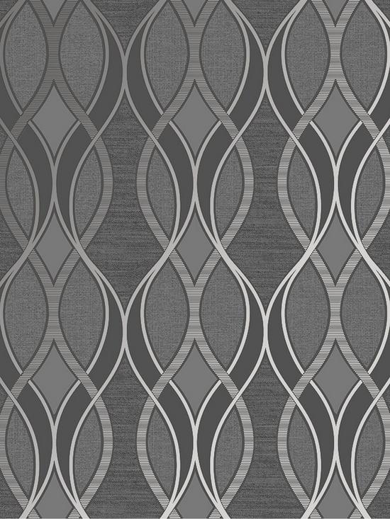 stillFront image of sublime-ribbon-geo-charcoal-wallpaper