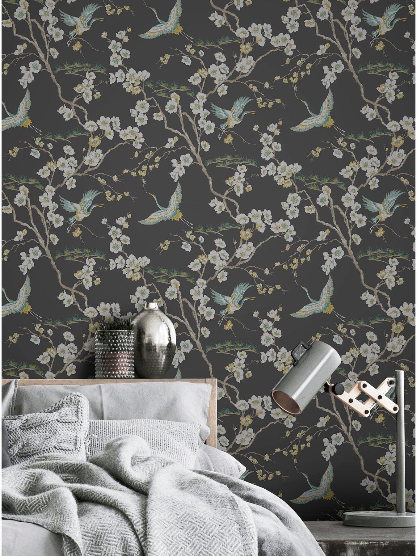 Sublime Japan Black / Green Wallpaper