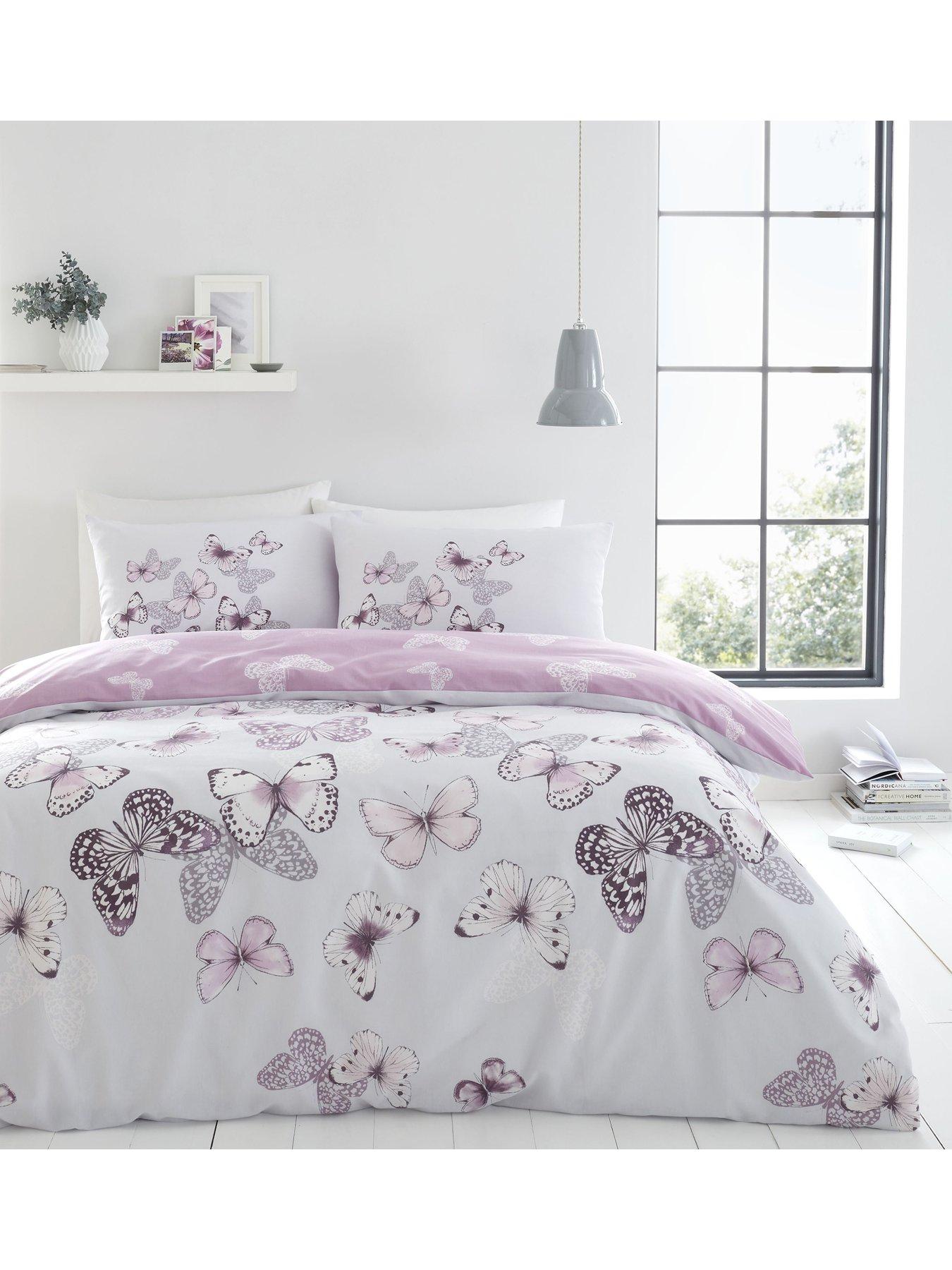 undefined Butterflies Duvet Cover Set - Heather
