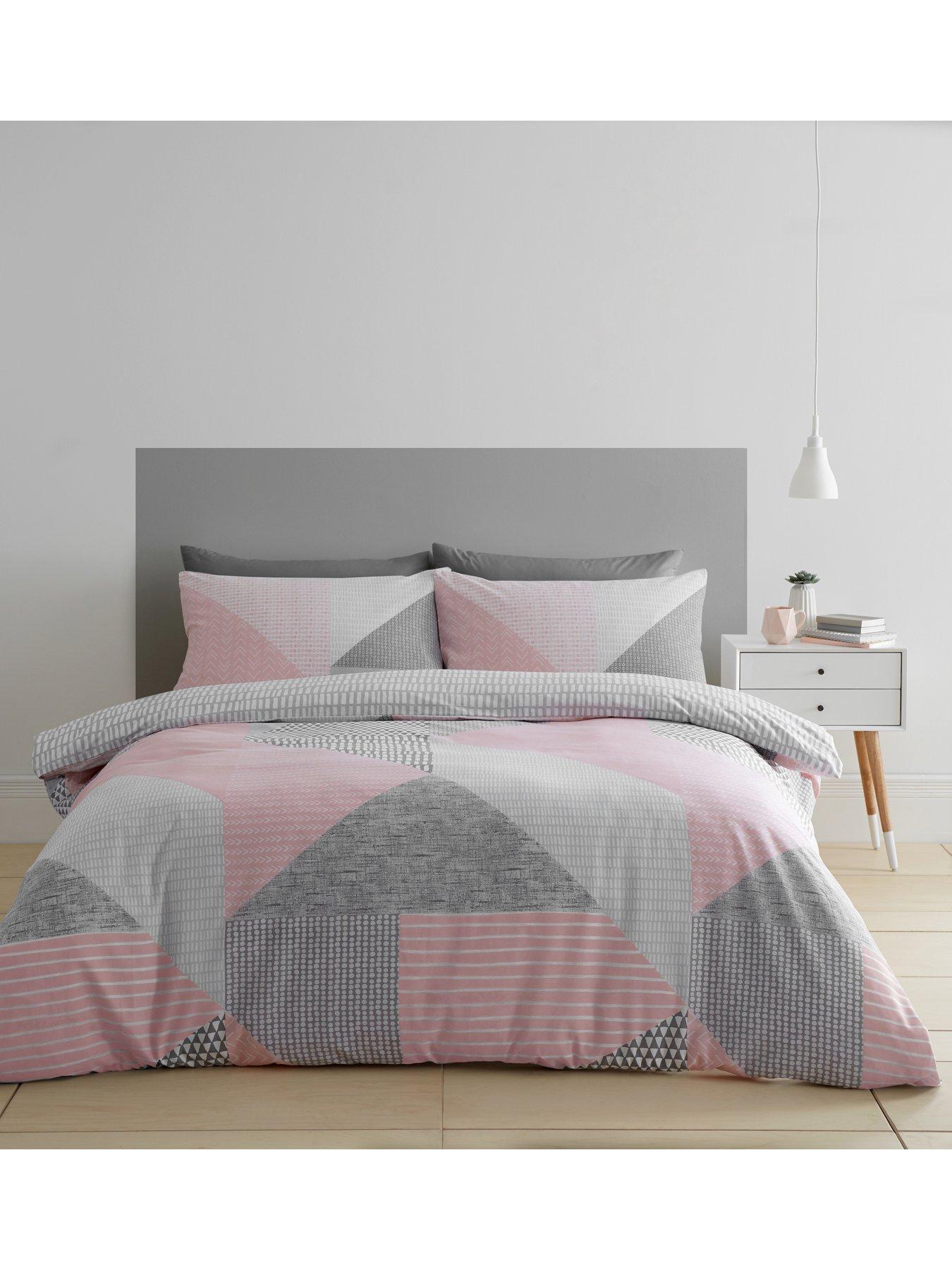 Double 4ft 6in Pink Duvet Covers Bedding Home Garden