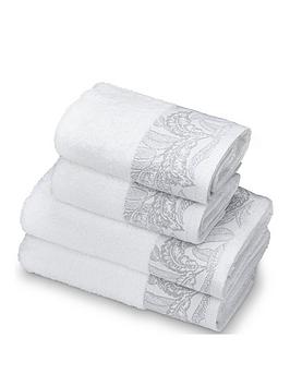 Accessorize   Mozambique 4-Piece Towel Bale - White