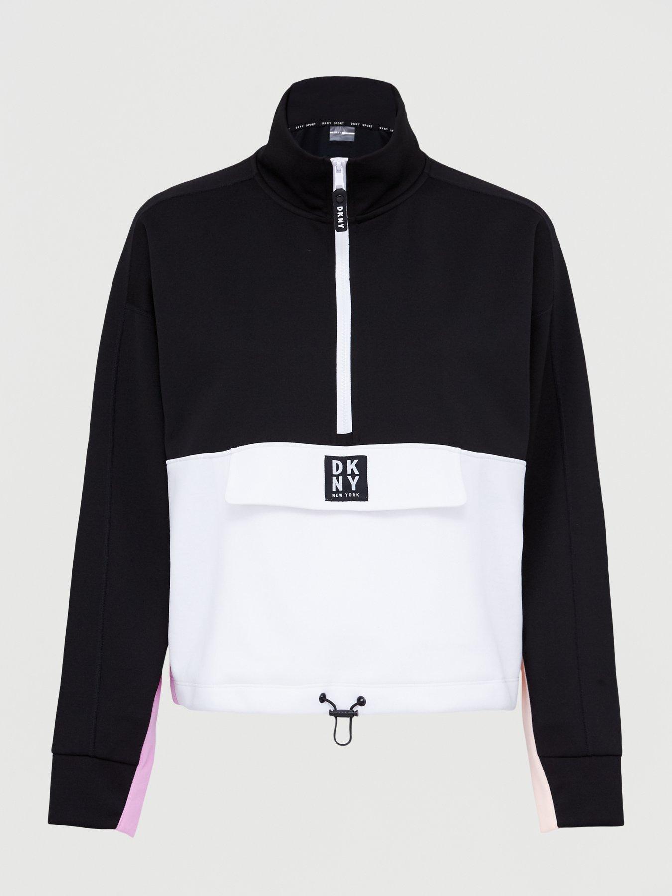 color block half zip sweatshirt
