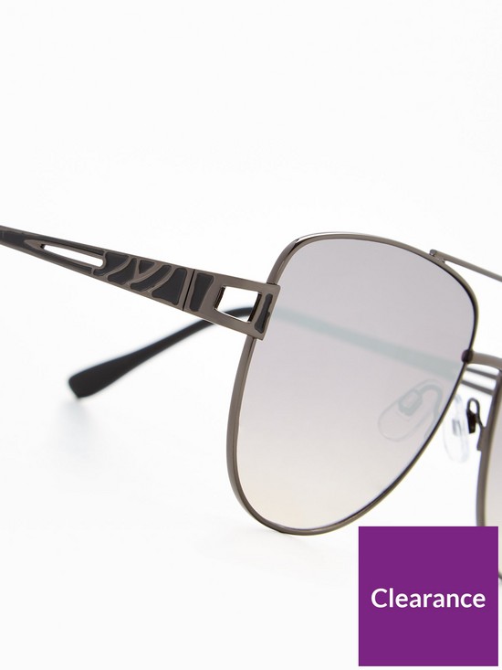 back image of v-by-very-metal-frame-sunglasses-silver