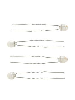 Accessorize   4-Pack Freshwater Pearl Pins - Pearl