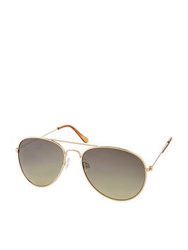 Accessorize   Chantal Aviator Sunglasses - Gold